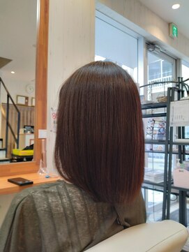 ユニティ 橋本店 アッシュブラウンで上品ミディアム◎【橋本/白髪染め/髪質改善】