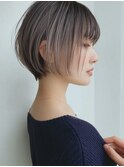 ミルクティーブロンド/ダークブルー/デジタルパーマ/阿佐ヶ谷