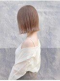 くびレイヤーエモージュ前髪モテベージュレイヤーミディ/吉祥寺