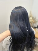 ブリーチあり◎ブルーブラック♪