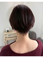 ロッカヘアエジェ(ROCCA hair eje.) ミルクブラウンカシスブラウンの丸みショート