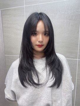 アンジェリカラボ 梅田店(ANGELICA LABO) 韓国風レイヤー×艶感アップグレージュカラー