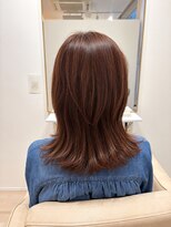 イロ ジェイアール JR奈良店(IRO) マロンブラウン×くびれレイヤーで大人可愛いミディアム