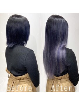 エクステ専門店あるじゃんすー 柏店 アメジストパープル#グラデーションカラー#シールエクステ#柏