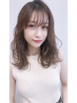 ネイロ 錦糸町(NeiRo) 前髪カタログくびれミディイヤリングカラーラベンダーカラー