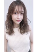 前髪カタログくびれミディイヤリングカラーラベンダーカラー