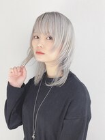 リアイス(Re:ICE) ミニウルフ/くすみブルー/流れるレイヤー/インナーハイライト