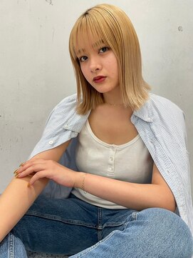 ロモヘアー(romo hair) 外はね切りっぱなしロブ