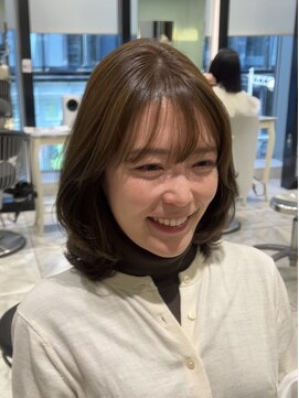 アピッシュ ギンザ(apish ginza) ロブパーマ韓国パーマボブパーマプードルパーマ伸ばしかけボブ