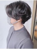 【morio原宿】ニュアンスパーマ　ハンサムショートパーマ　宮本