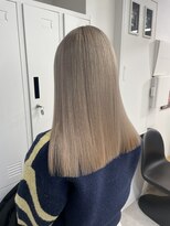 ペレ 渋谷(PELE)&nbsp;デザインカラー/レイヤーカット/ウェットヘア/オリーブベージュ