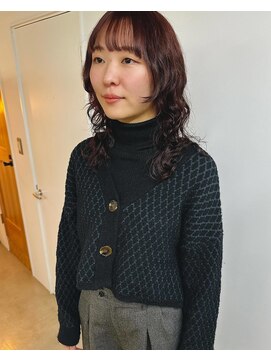 アンブレラ 中目黒(ANBRERA) ロングパーマ×オレンジカラー