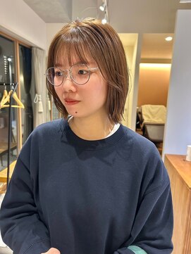 マイン(mine) ベージュカラー/外ハネボブ/レイヤーボブ