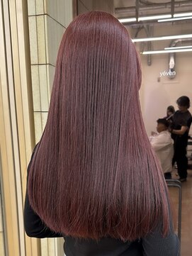 パークレーン アイス イヴェン(park lane ICI yeven) ブリーチなしダブルカラー ワインレッド ボルドー 赤髪