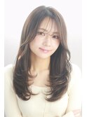 レイヤーカット/顔まわりカット/前髪/シースルーバング