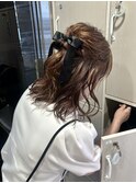 ハーフアップアレンジ