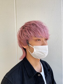 ヘアサロン ガリカ 表参道(hair salon Gallica) 個性派派手髪ハイトーンピンク/モテ髪メンズウルフ