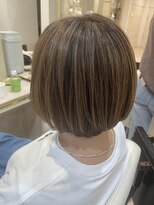 アッシュ 仙川店(Ash)&nbsp;大人ショートボブ白髪ぼかし脱白髪染めハイライト40代50代60代