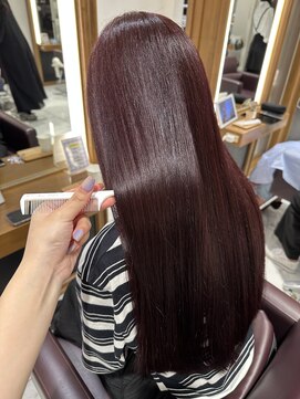 ザザ ZA/ZA 目白 【ブリーチなしワインレッド】目白　美容室