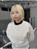 ブロンド/レイヤーカット/ハッシュカット/栄/ボブ