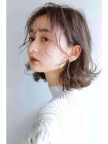 ムウ 難波(MOU)&nbsp;ボブクールショート前髪イメチェンピンクベージュ30代40代50代