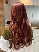 ナチュラル ヘアーデザイニング(Natural hair designing) 大人可愛い/ワンホンへア/チェリーレッド/顔周りレイヤー/モテ髪