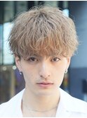 大分シャドウパーマメンズカットラウンドマッシュツーブロック