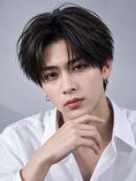 オーシャントーキョー 原宿(OCEAN TOKYO)&nbsp;メンズ韓国風センターパートコンマヘアナチュラル毛流れパーマ