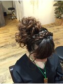 ヘアセット/ヘアアレンジ/ヘアメイク/ハーフアップ/前髪カット