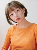 シースルーバング×ミニボブ