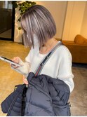 艶ラベンダーアッシュ_大人ミニボブバレイヤージュ_