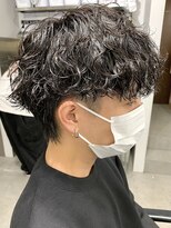 波巻きスパイラルパーマツイストスパイラルツーブロック