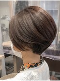 ショートボブ　pink brown 2022/3/3