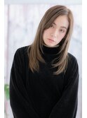 センターパートも◎レイヤーカット小顔エアストレートc1