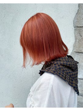 シェミール(CHEMIR) 外ハネボブ×切りっぱなし×オレンジ【四日市】