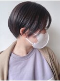 【morio原宿】刈り上げショートボブ　黒髪ショート　前髪なし