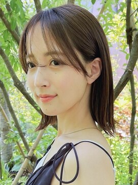 ノイ(noi) 顔周りレイヤーカットくびれヘアミルクティーベージュカラー