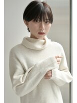 30代、40代/丸みくびれショートボブ×白髪染めハイライト/大宮