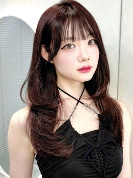 オニキス(ONYX) うる艶ボルドーカラー×レイヤーカット【chisato】