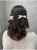 ハーフツイン ダウンスタイル デートヘア ライブヘア