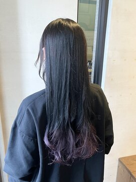 ココカラヘアー ニコ(cococara hair nico) 紫/ゆるまき/裾カラー