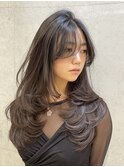 レイヤーカット海外レイヤーカットバレイヤージュ