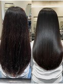 ★30代40代内巻きミディアムレイヤー髪質改善酸性ストレート