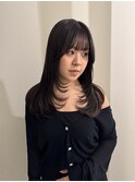 レイヤーカット/暗髪カラー