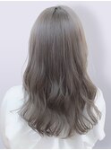 ブリーチなしグレージュ透明感カラー大人可愛い冬カラーレイヤー