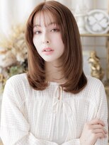 カバーヘア イヴ 戸頭店(COVER HAIR EVE)&nbsp;春カラーブリーチなし小顔ミディアムレイヤーa戸頭20代30代40代