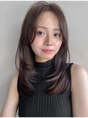 うるツヤ美髪くびれヘアシースルーバングセミディ大人可愛い