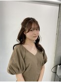 コテ巻き風パーマ/ロングヘア/大きめカール