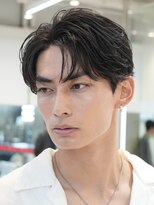 テン 心斎橋(tenn.) 難波ニュアンスパーマセンターパートフェザーパーマ毛流れパーマ