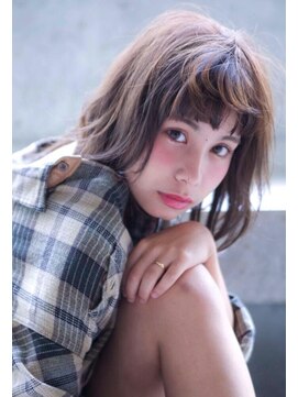 マイティ バイ エイチ(mighty by H) 【mighty】ショートバング×グレージュ